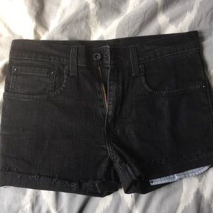 Levi’s black cut-off Jean shorts